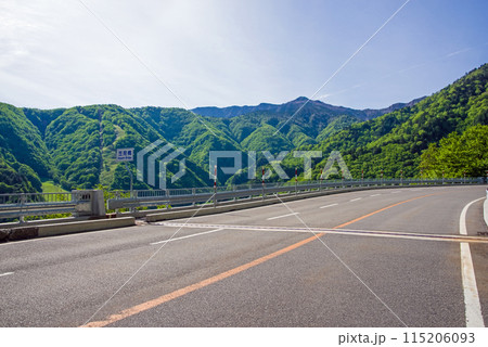 【初夏の平湯温泉】R158平湯トンネル東出口・笠見橋周辺の新緑風景 115206093