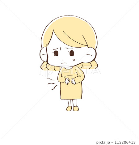 お腹の調子が悪い妊婦 115206415