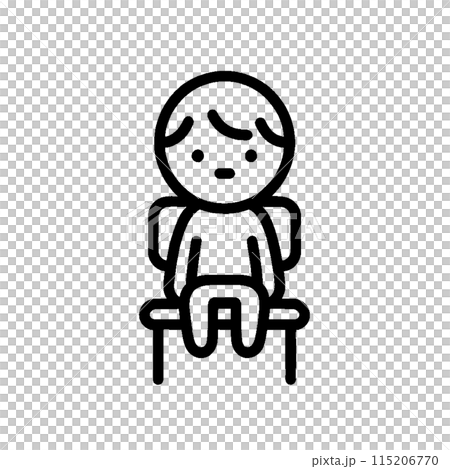 一個人坐在椅子上的簡單插圖 115206770