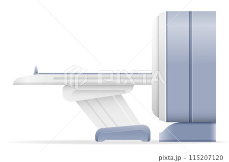 ct mri scanner machine for medical research and disease detection vector illustration ct mri scanner machine for medical research and disease detection vector illustration 115207120