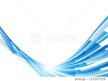 明るい青のウェーブ背景 115207129