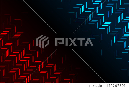 Red and blue geometric lines abstract technical modern background Red and blue geometric lines abstract technical modern background 115207291