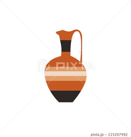 Ancient Greek amphora vector for logos and stickers. Ancient Greek amphora vector for logos and stickers. 115207492
