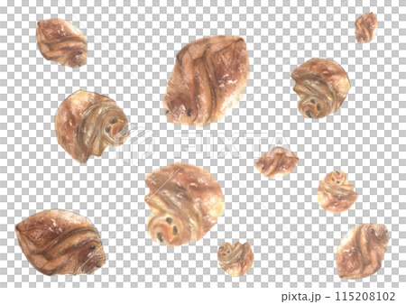 Hand drawn croissant pattern 115208102