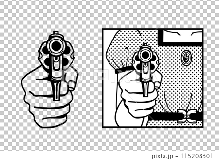 銃口を向ける女性 115208301