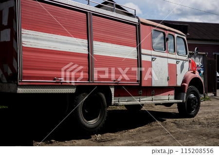 Vintage Mercedes-Benz fire truck Vintage Mercedes-Benz fire truck 115208556