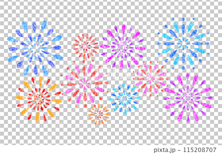 打ち上げ花火 和風 透過 打ち上げ花火 和風 透過 115208707