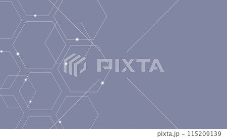 六角形の抽象的なイラスト　左側バージョン 115209139