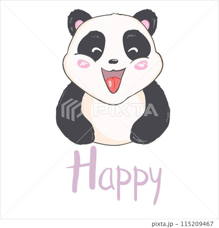 Cute Panda Vector illustration 115209467