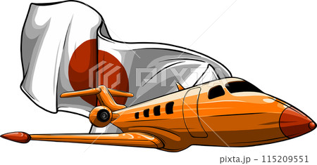 hand draw of Jet airplane vector illustration design 115209551