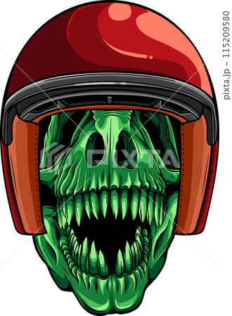skull of dinosaur tyrannosaurus rex. vector illustration design skull of dinosaur tyrannosaurus rex. vector illustration design 115209580