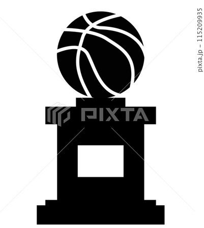 Basket trophy icon. Golden basketball trophy sign. Basketball championship cup symbol. flat style. 115209935