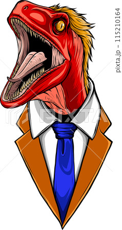 Velociraptor Dinosaur Vector Illustration on white background Velociraptor Dinosaur Vector Illustration on white background 115210164