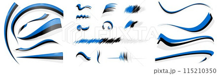 Estonia flag set elements, vector illustration on a white background Estonia flag set elements, vector illustration on a white background 115210350