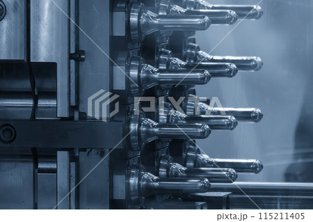 The plastic preform shape from injection process. The plastic preform shape from injection process. 115211405