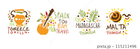 Tourism and Travel Destination Logo and Label Design Vector Set Tourism and Travel Destination Logo and Label Design Vector Set 115211496