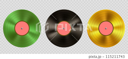 Retro vinyl disc. Vintage collection Retro vinyl disc. Vintage collection 115211743