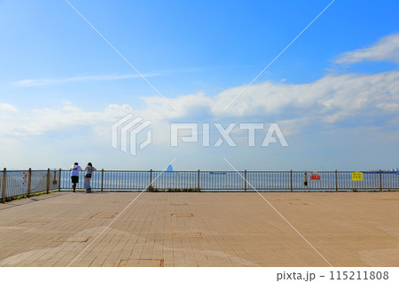海ほたるパーキングエリアからの神奈川県側の風景 海ほたるパーキングエリアからの神奈川県側の風景 115211808