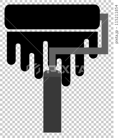 Illustration of painting with a roller 115211854