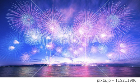滋賀県彦根市の北びわ湖花火大会 115211986