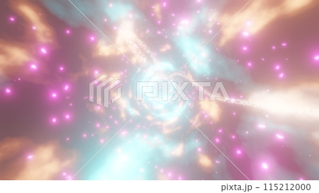 美しい光のトンネルを高速で疾走するイメージ 115212000