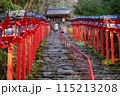 貴船神社の灯篭階段 （高コントラスト） 115213208
