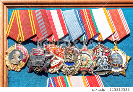 Different vintage orders of former Soviet Union. Various Soviet military and civil awards 115213528