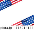 Beautiful watercolor drawing of the American Flag 115214124