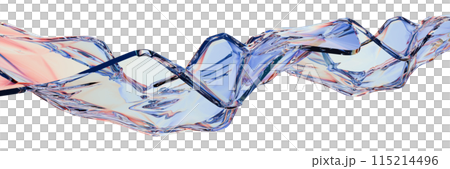 3D glass wave, liquid abstract gradient shape render, holographic curved plastic blue object. 3D glass wave, liquid abstract gradient shape render, holographic curved plastic blue object. 115214496