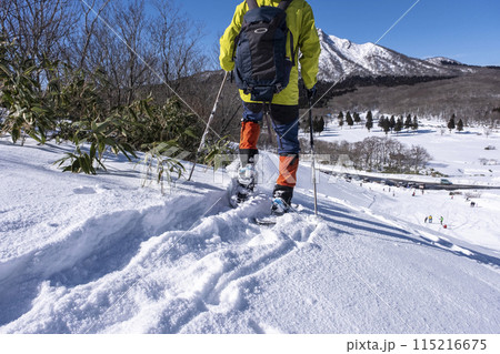 スノーシューで雪の中を歩く 大山鏡ヶ成 スノーシューで雪の中を歩く 大山鏡ヶ成 115216675