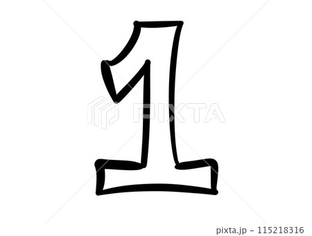 数字の1ホワイト 115218316