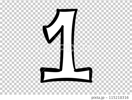 数字の1ホワイト 115218316