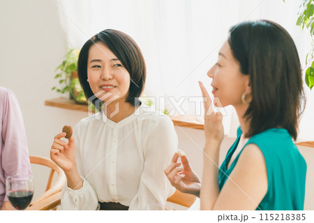 a forty-something woman a forty-something woman 115218385