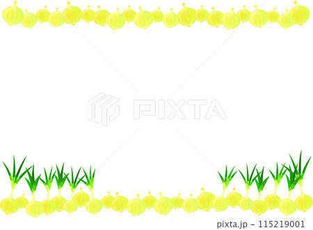 玉ねぎのイラストフレーム 115219001