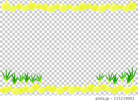 玉ねぎのイラストフレーム 115219001