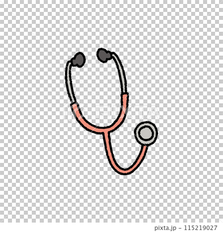 聽診器的簡單手繪插圖 聽診器的簡單手繪插圖 115219027
