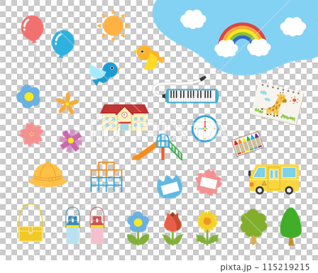 幼稚園に関するイラスト素材セット 115219215