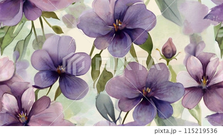 水彩で描いた花のイラスト 115219536