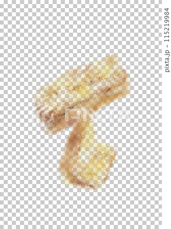 蓬鬆的手繪起司吐司插畫 115219984