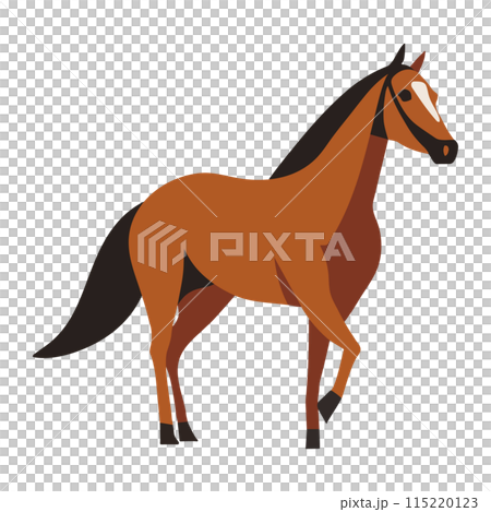 一匹行走的馬的插圖 115220123
