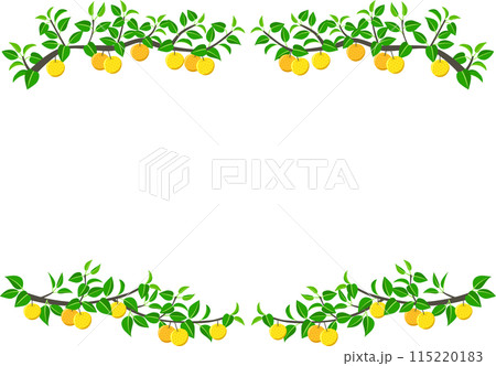 梨のイラストフレーム 115220183