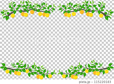 梨のイラストフレーム 115220183