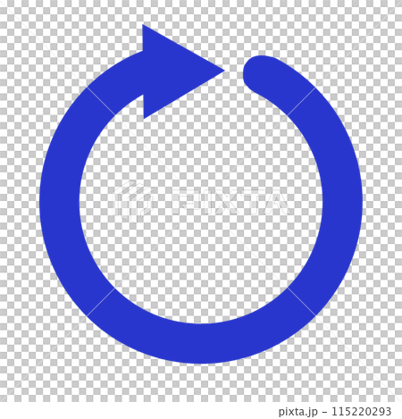 Loop arrow icon (blue) 115220293
