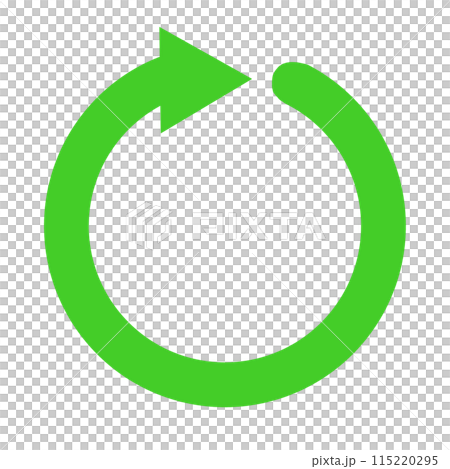 Loop arrow icon (green) 115220295