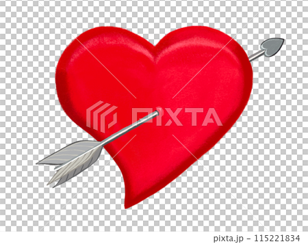 Heart symbol (distorted) silver arrow 115221834
