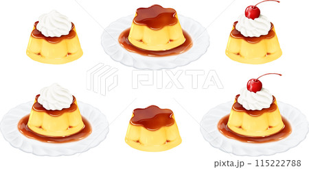 花形型のプリン  115222788