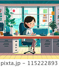 オフィスで働く女性 115222893