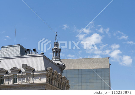 Old and new buildings in Bucharest, Romania Old and new buildings in Bucharest, Romania 115223972