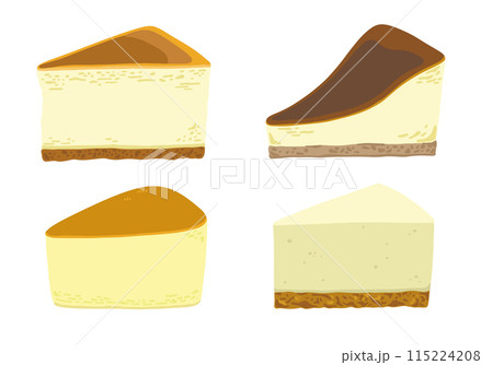 チーズケーキのイラストセット 115224208