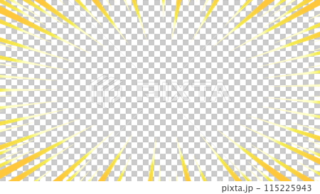 黄色のグラデーションの集中線 115225943